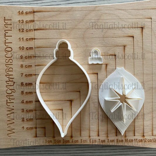 Pallina di natale - occhio di bue - Pan di zenzero - cookies cutter - formina - stampo - tagliabiscotti
