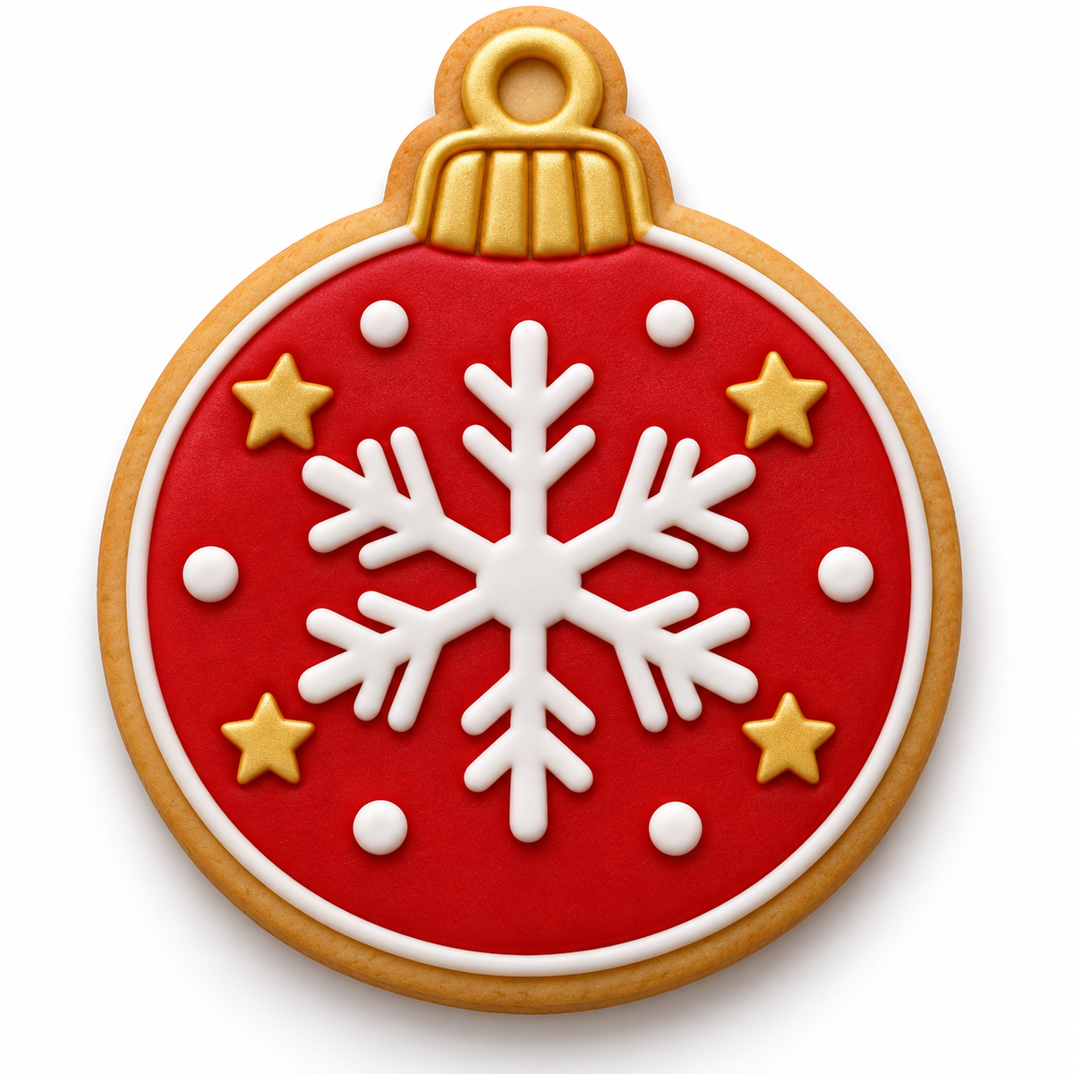 Tagliabiscotti Pallina di Natale con Fiocco di neve - 9,5cm x 8cm