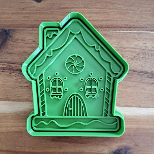 Casetta natalizia mod.1 - cookies cutter - formina - stampo - tagliabiscotti - 10 cm