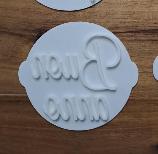 Buon anno - Scritta - Timbro - Stampo - Dimensione a scelta da 4cm - 7cm - 9cm