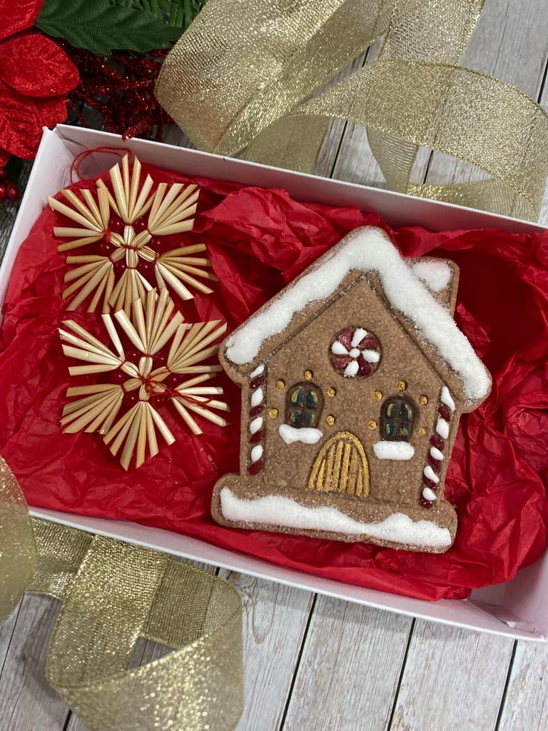 Casetta natalizia mod.1 - cookies cutter - formina - stampo - tagliabiscotti - 10 cm