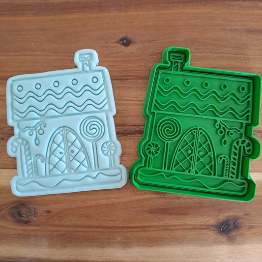 Casetta natalizia mod.2 - cookies cutter - formina - stampo - tagliabiscotti - 10 cm