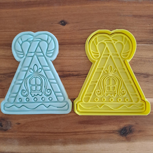 Casetta natalizia mod.3 - cookies cutter - formina - stampo - tagliabiscotti - 10 cm