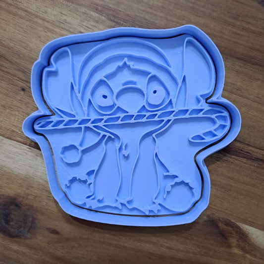 Stitc versione natalizia Mod.2 - alieno - Natale - Cookies Cutter - Formina - Stampo
