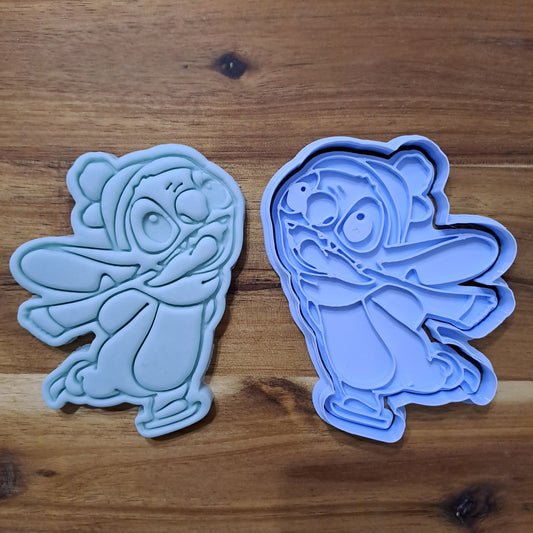 Stitc versione natalizia Mod.3 - alieno - Natale - Cookies Cutter - Formina - Stampo