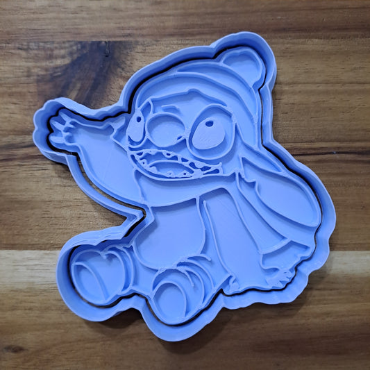 Stitc versione natalizia Mod.6 - alieno - Natale - Cookies Cutter - Formina - Stampo