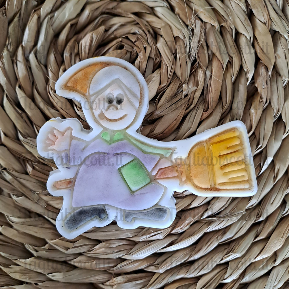 Emporte-pièce Befana avec balai - Emporte-pièce - Formina - Moule pour biscuits ou décoration de gâteaux