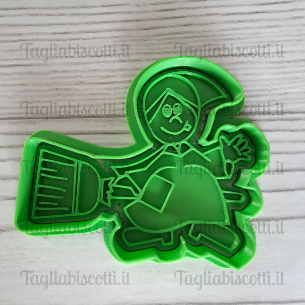 Emporte-pièce Befana avec balai - Emporte-pièce - Formina - Moule pour biscuits ou décoration de gâteaux