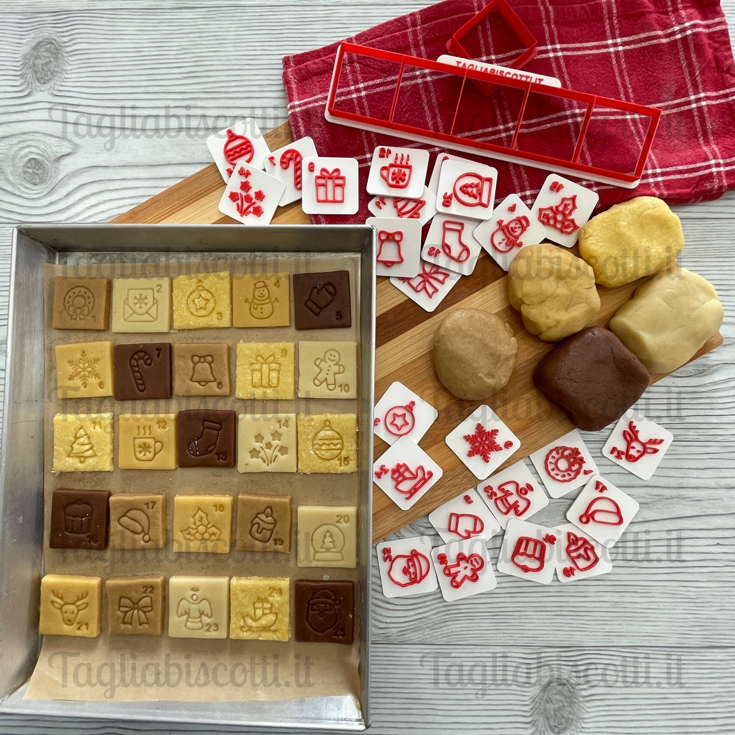 Calendario dell'avvento mod.1 - Natale - Cookies Cutter - Formine - Stampo per biscotti o decorazione torte