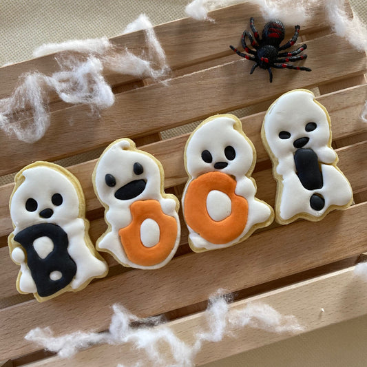 Set Fantasmini Boo! - Halloween - Cookies cutter - Formina - Stampo per pasta di zucchero
