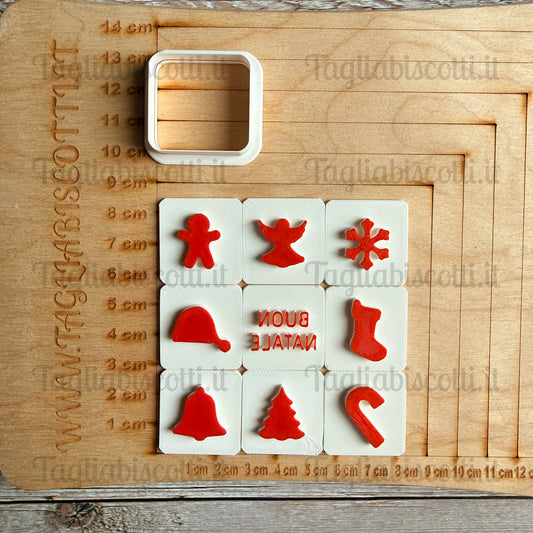 Tagliabiscotti Mini Set per biscottini di Buon Natale – Idea regalo - Cookie cutter - Stampo per biscotti o decorazioni in pasta di zucchero