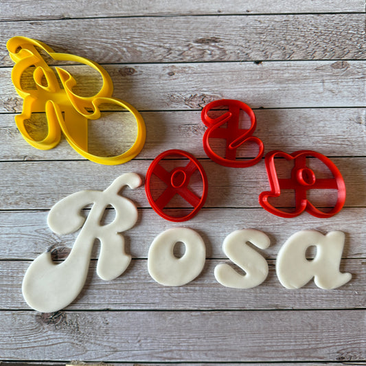 Cutter Lettere Minuscole Alfabeto Elegante Mod.5 - Tagliabiscotti