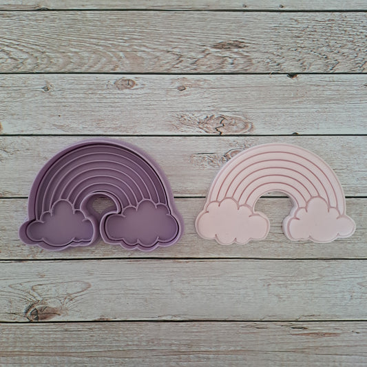 Arc-en-ciel avec nuages Mod.1 - 8cm - Emporte-pièce - Emporte-pièce - moule à biscuit en pâte à sucre