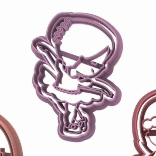 Set Tagliabiscotti Ballerine – 6 Pose di Danza - Compleanno - Cookies cutter - Formina