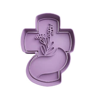 Croce con spighe Mod.3 - Comunione - Cresima - Sacramento - Cookies cutter - tagliabiscotti