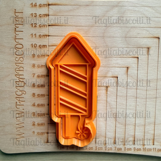 Capodanno set mod.5 - Fuochi d'artificio - 31 - cookie cutter - Stampi - Festa di fine anno - San Silvestro - tagliabiscotti