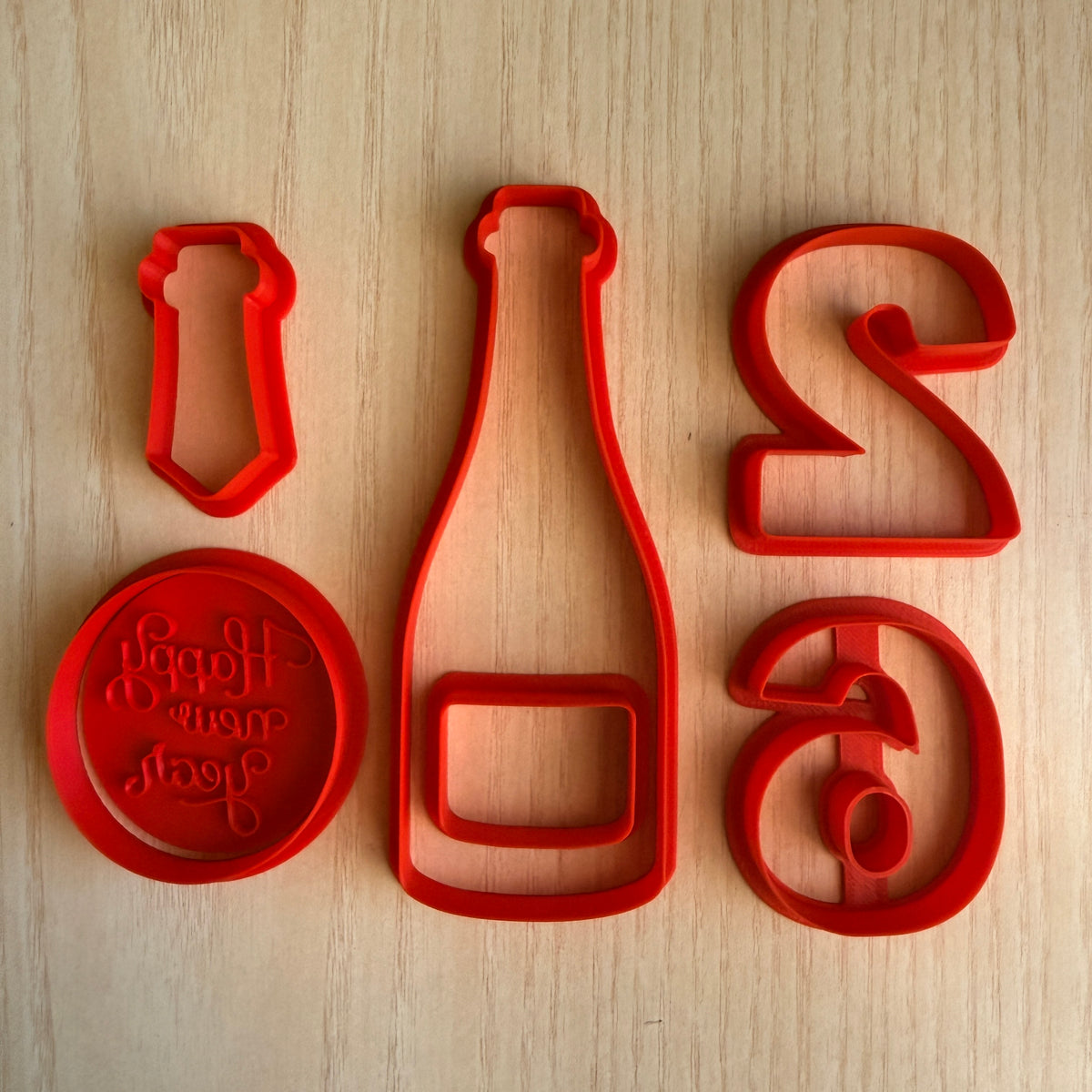 Capodanno 2026 - cookie cutter - Stampi - Festa di fine anno - San Silvestro - tagliabiscotti
