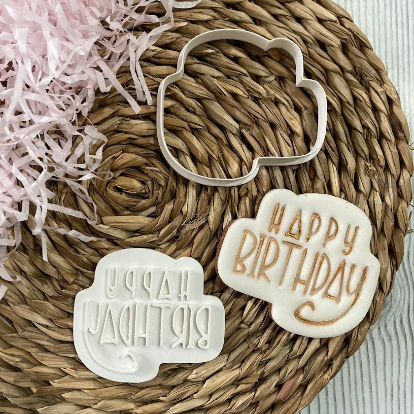 Tagliabiscotti compleanno - candeline - palloncini - happy birthday - torta - Formine - Cookies - festa