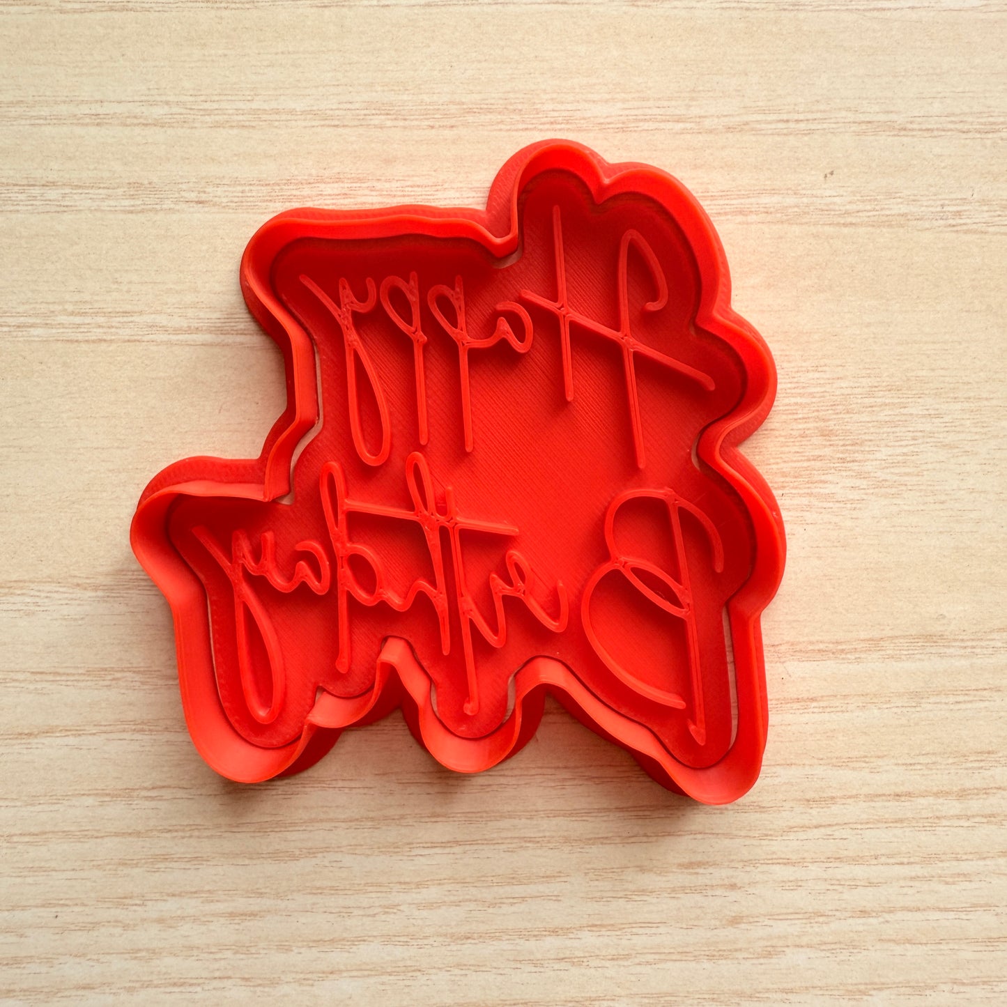 Tagliabiscotti scritta Happy Birthday Mod.2 - Compleanno - Cookies cutter - Formina