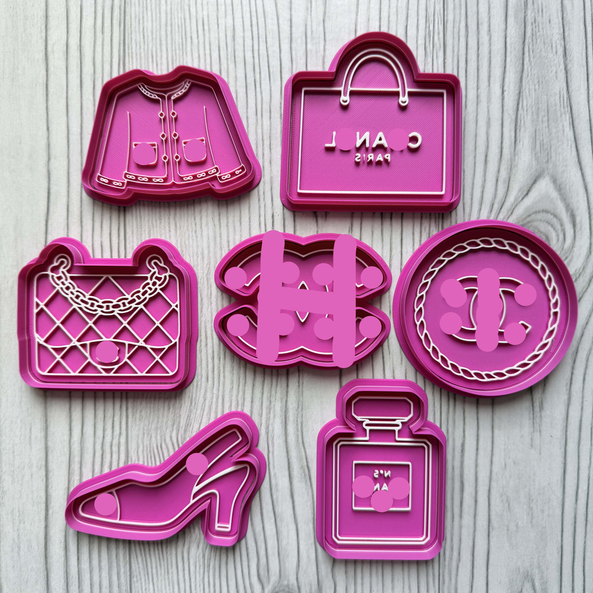 Cookie Cutter Moda CC Elegante – Borsa, Scarpe, Profumo e Accessori Glamour 8cm