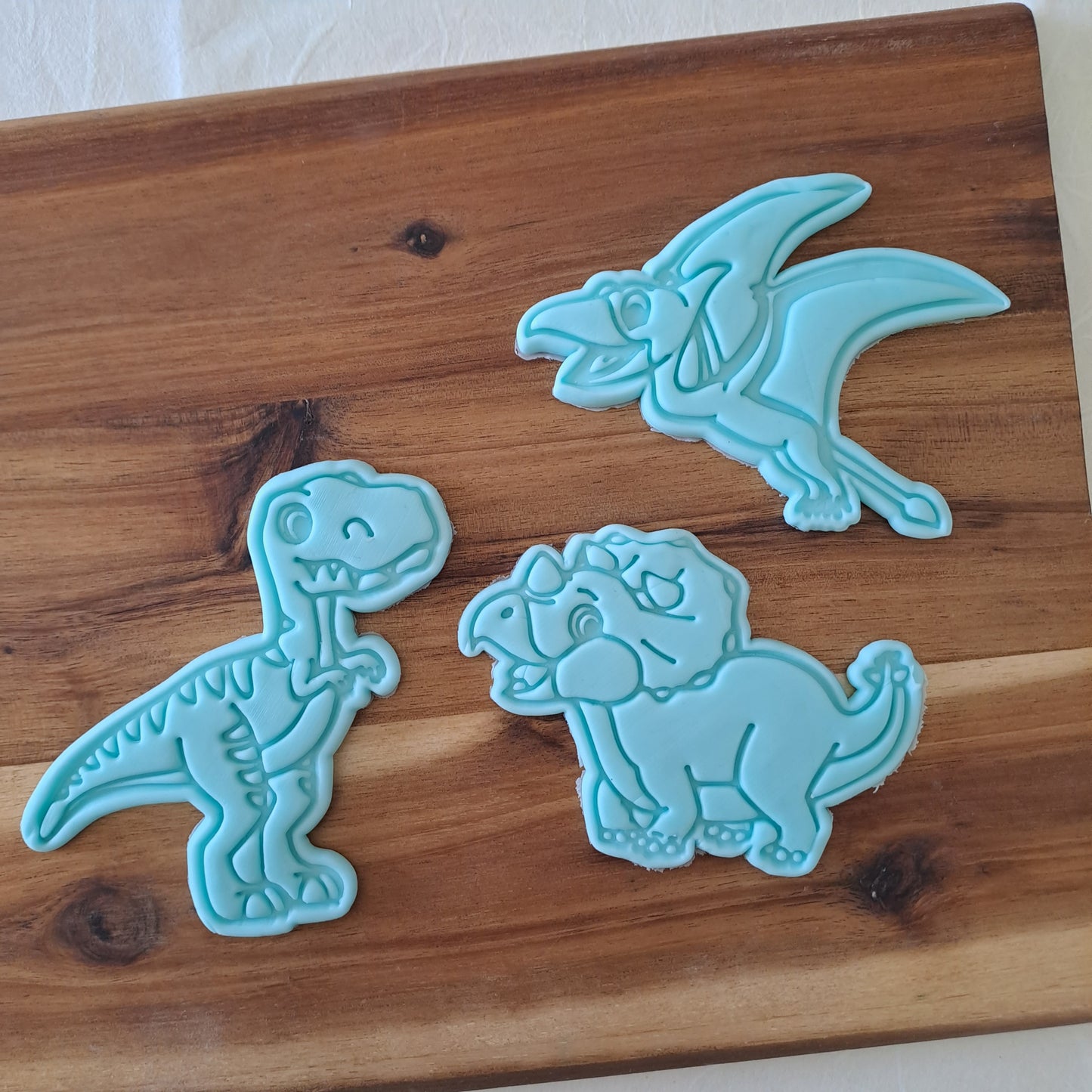 Dinosauri Set 3pz. - T-Rex - Triceratopo - Pterodattilo - Cookies Cutter - Formine - Tagliabiscotti -Stampo