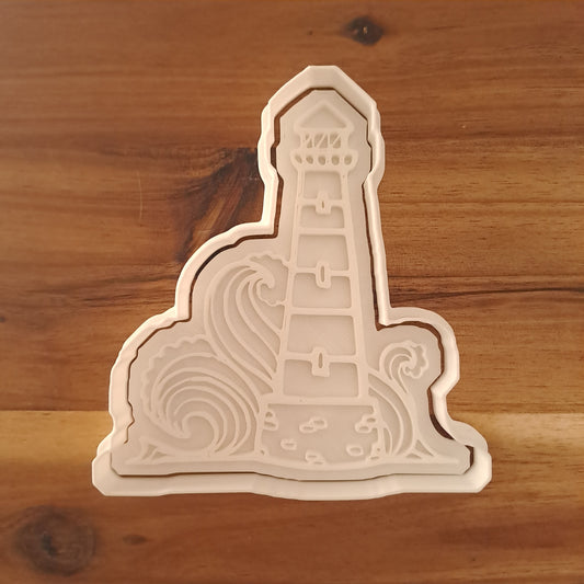 Faro con Onde marine - Mare - Cookies cutter - Formina - Stampo 9cm