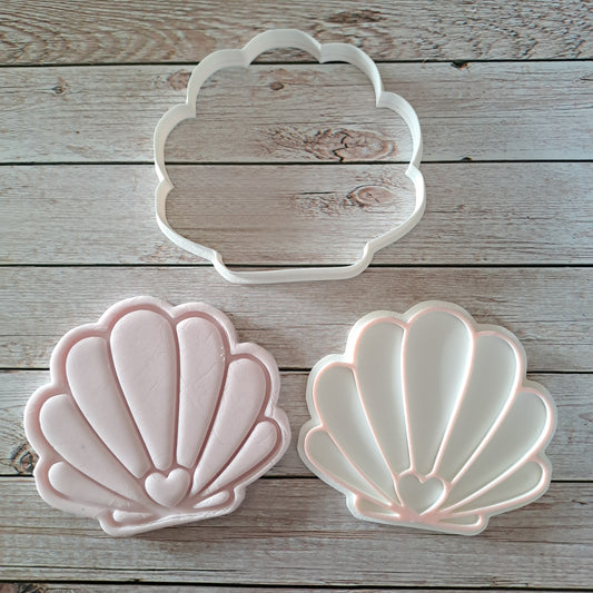 Conchiglia con cuore Mod.2 - Mare - Estate - Cookies Cutter - Formina - Stampo