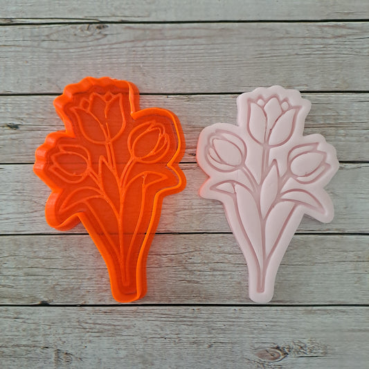 Tulipes mod.3 - Fleur - Emporte-pièce - Emporte-pièce ou gâteau - 10cm