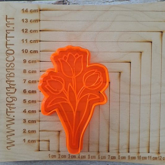Tulipes mod.3 - Fleur - Emporte-pièce - Emporte-pièce ou gâteau - 10cm