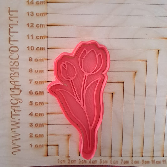 Tulipes mod.4 - Fleur - Emporte-pièce - Emporte-pièce ou gâteau - 10cm