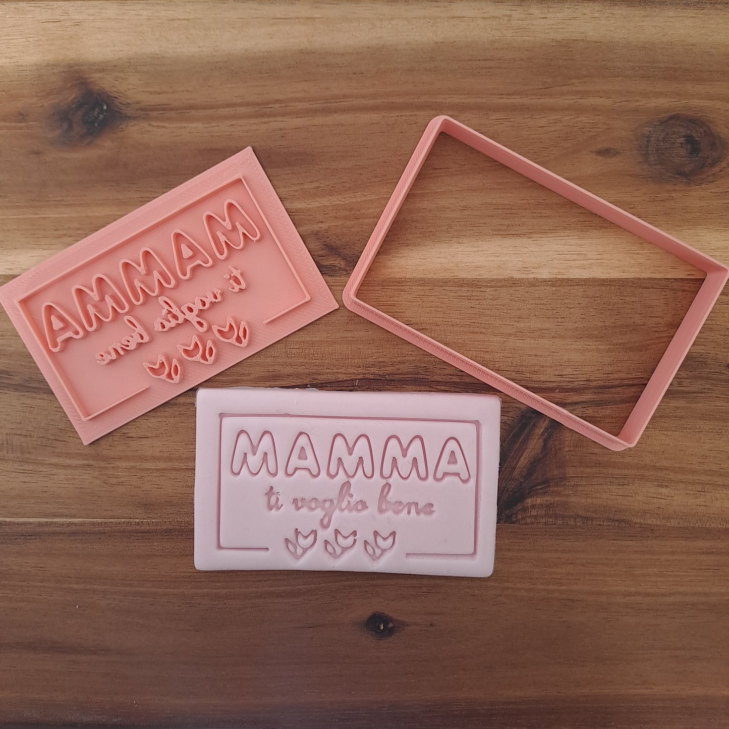 MAMMA Ti Voglio Bene - Festa della Mamma - Cookies Cutter - Formina per biscotti o decorazioni torte