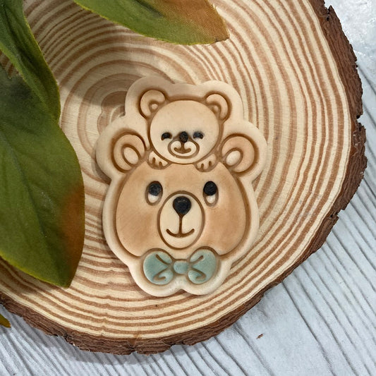 Tagliabiscotti - Festa del Papà - Orsetti -Cookies cutter - Formina / Stampo per biscotti o decorazione dolci da 6 a 10cm