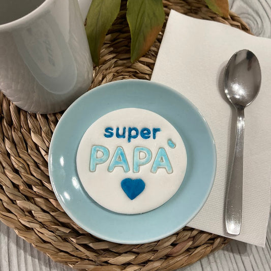 Tagliabiscotti Super papà - Festa del Papà - Cookies cutter - Formina / Stampo per biscotti decorazione dolci da 6 a 10cm