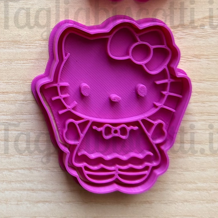 Tagliabiscotti Hello gattina Kitty a tema natalizio - 8cm