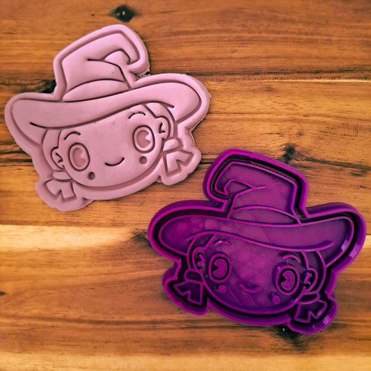 Streghetta con Cappello - Halloween - Cookies cutter - Formina - Stampo per biscotti o decorazioni in pasta di zucchero per cake design