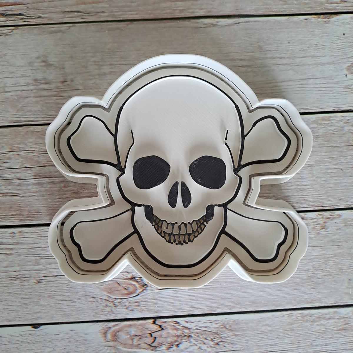 Calavera Peligro de Muerte - Piratas - Halloween - Cortador de galletas - Molde - Molde para pasta de goma