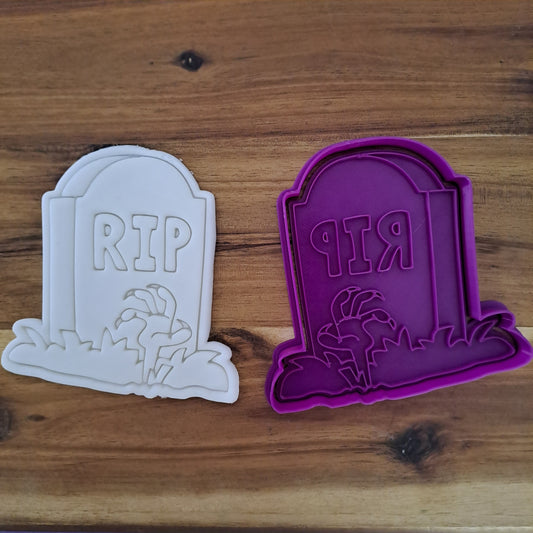 Lapide RIP Mod.1 - Halloween - Cookies cutter - Formina - Stampo per biscotti o decorazioni in pasta di zucchero per cake design