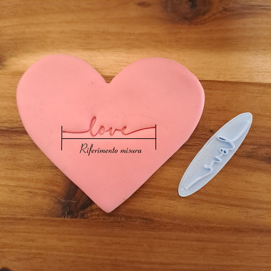 Love - Writing - Stamp - Choice of size from 4cm to 15cm