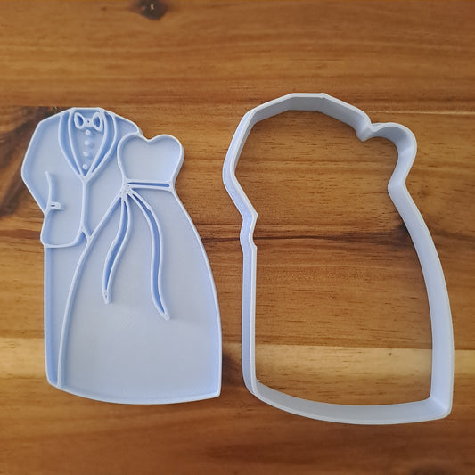 Cookies Cutter Tagliabiscotti Vestito Sposi - Sposa - Sposo - Matrimonio - Formina