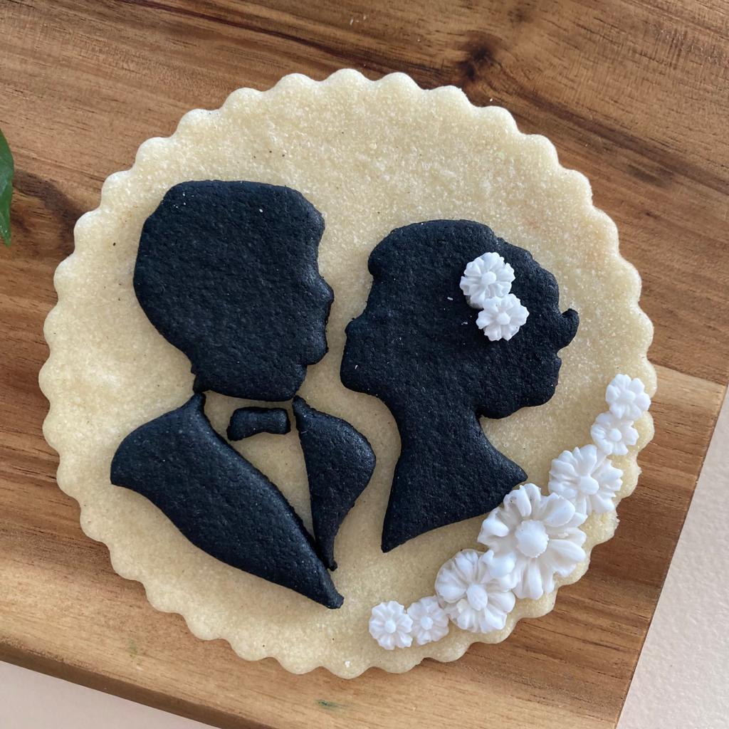 Bride and Groom Face Silhouette - Bride - Groom - Wedding - Form - Cookie cutter