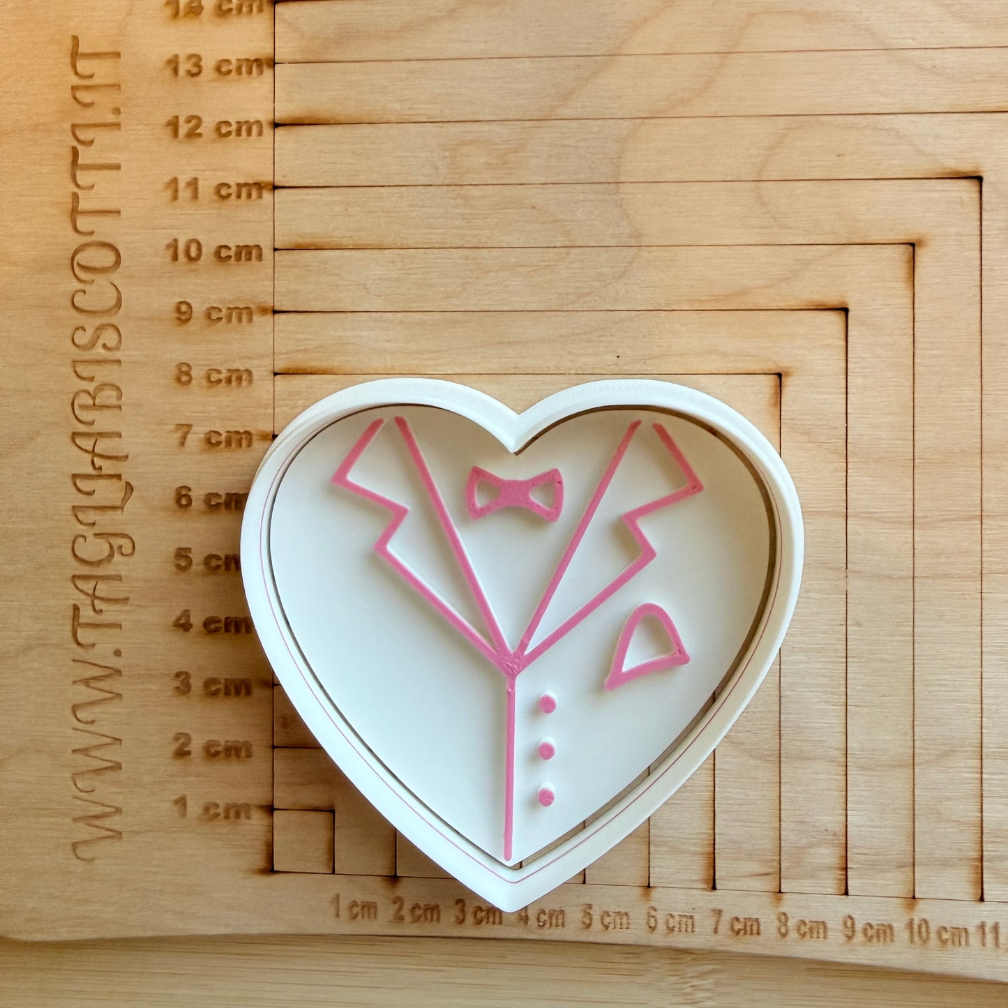 Set Tagliabiscotti Matrimonio Lui Lei a Cuore