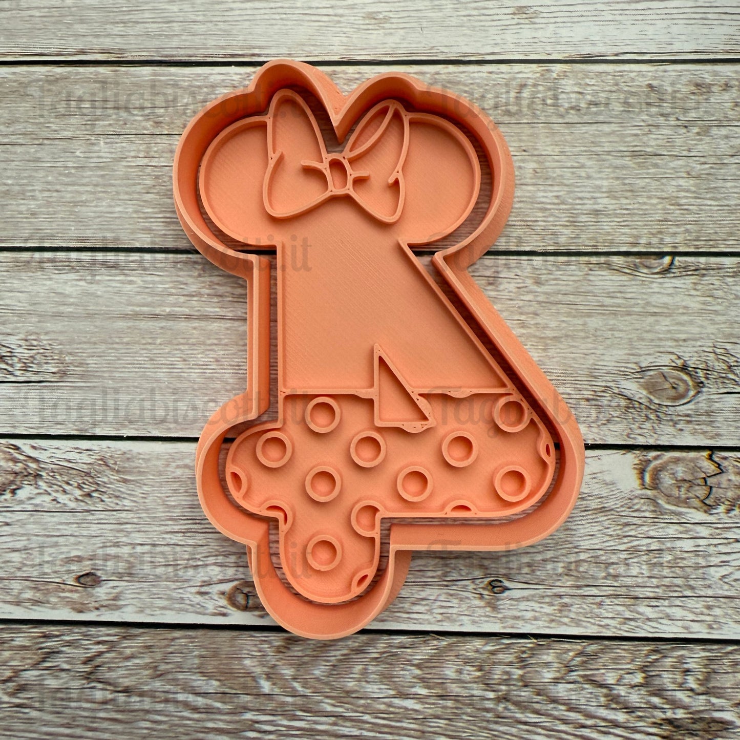 Numeri Mod. MIN 0-9 con fiocco e pois - Altezza 9 CM - stampini per torte in cake design