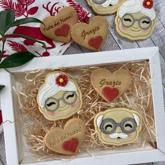 Visi Nonni Mod.1 - Festa dei Nonni - Cookies cutter - Formina - Stampo per Biscotti o Pasta di Zucchero - Cake Design