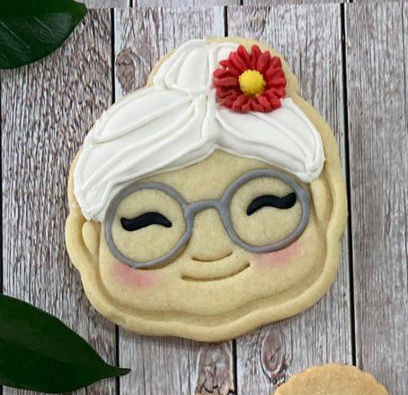 Nonna Viso Mod.1 - Festa dei Nonni - Cookies cutter - Formina - Stampo per Biscotti o Pasta di Zucchero - Cake Design