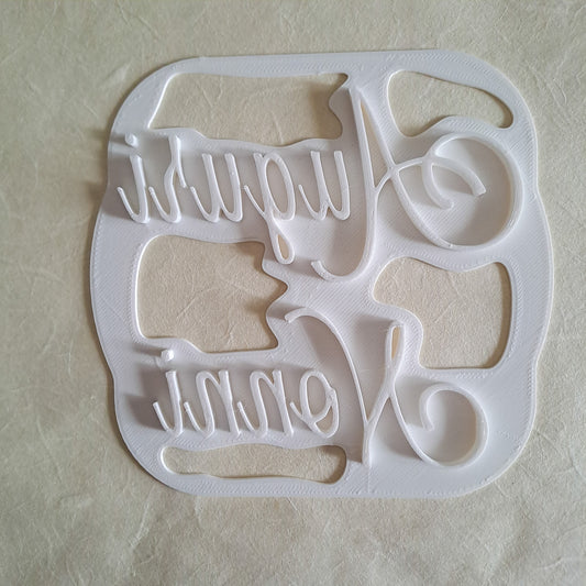 Salutations aux grands-parents - Écriture - Tampon - Moule - Taille au choix de 6cm - 9cm - 12cm