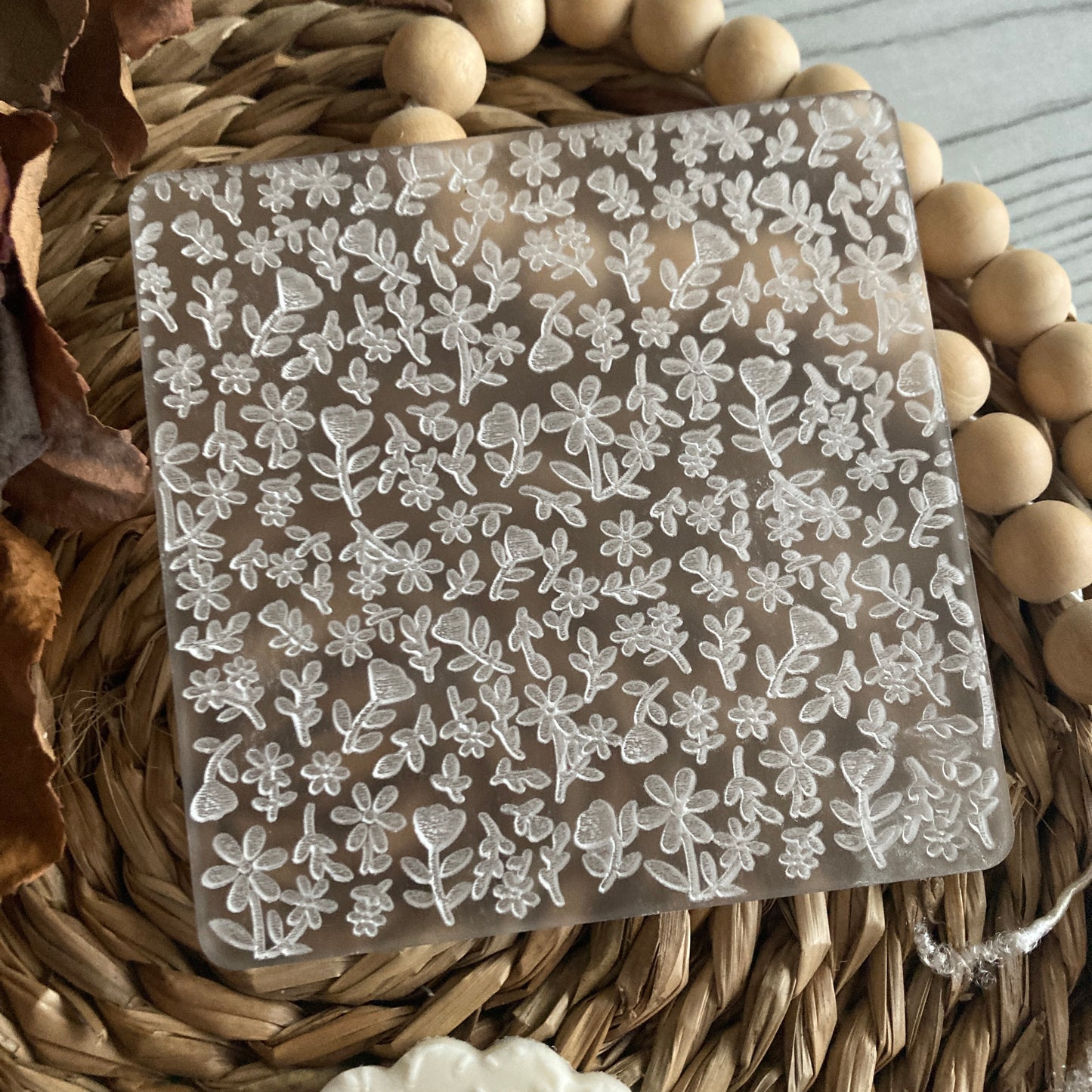 Texture maille - Moule acrylique Outbosser - Embosser 10cm x 10cm pour décoration de biscuits et gâteaux