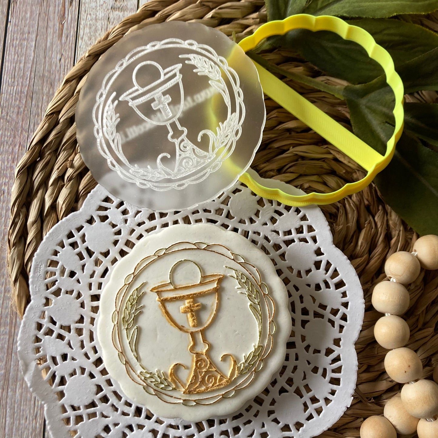 Stampo in acrilico - Prima comunione Mod.2 - Outbosser - Cookies Cutter - Formina per biscotti o decorazioni torte