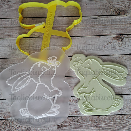 Stampo Outboss - Coniglio - Coniglietto con farfalla - Pasqua - cookies cutter - Tagliabiscotti - Stampi per biscotti