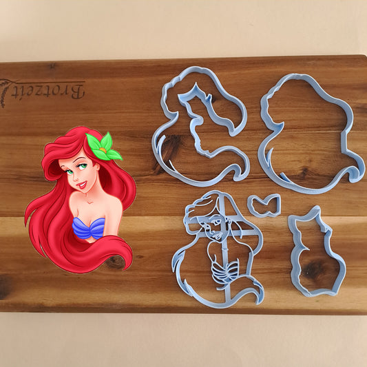 Ariel - The Little Mermaid - Sectioned cookie cutter - Formina