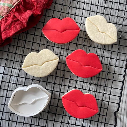 Tagliabiscotti a forma di Labbra - San Valentino - Cookie cutter - Stampo per biscotti o decorazioni in pasta di zucchero
